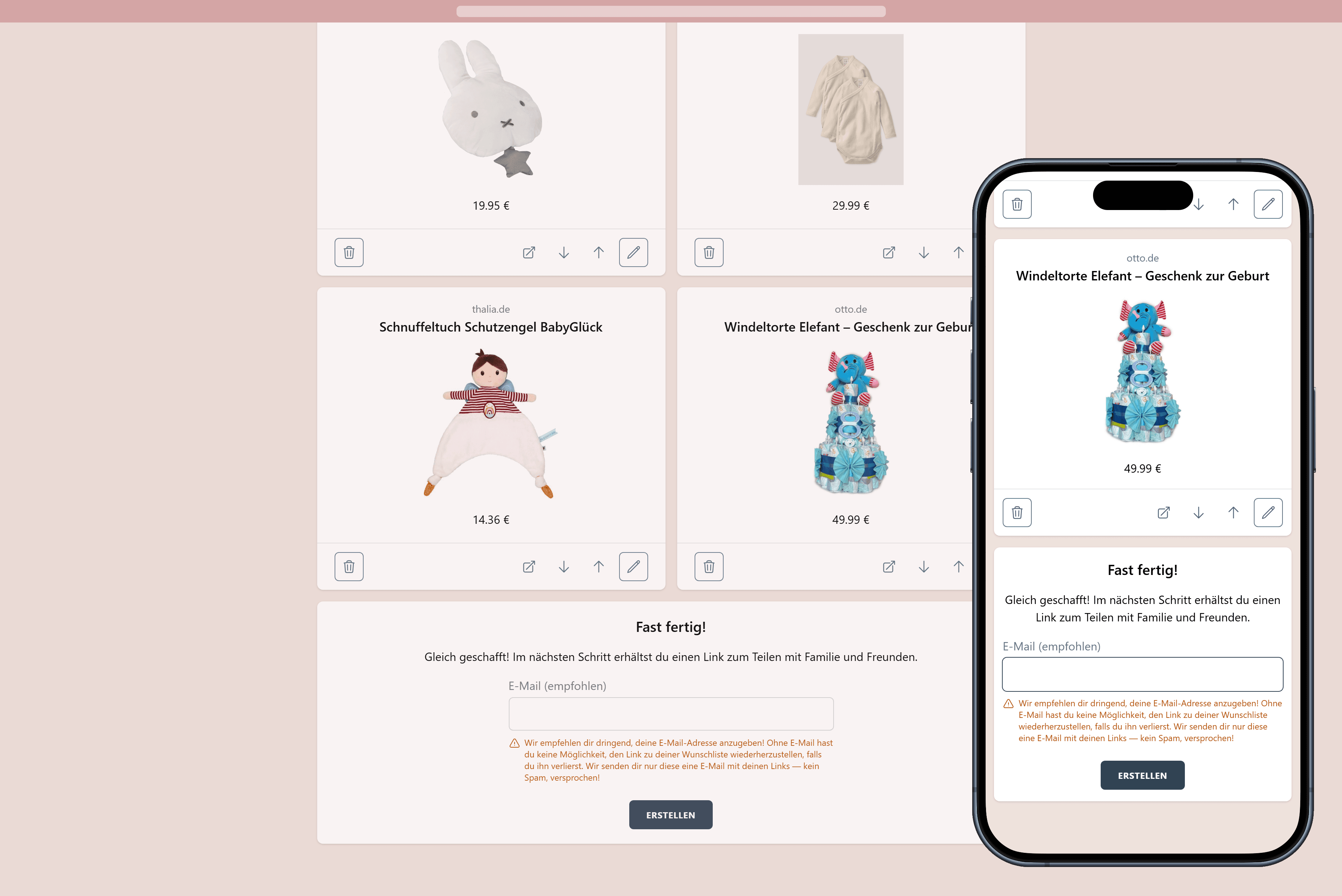 So erstellt ihr eure Babyparty-Wunschliste