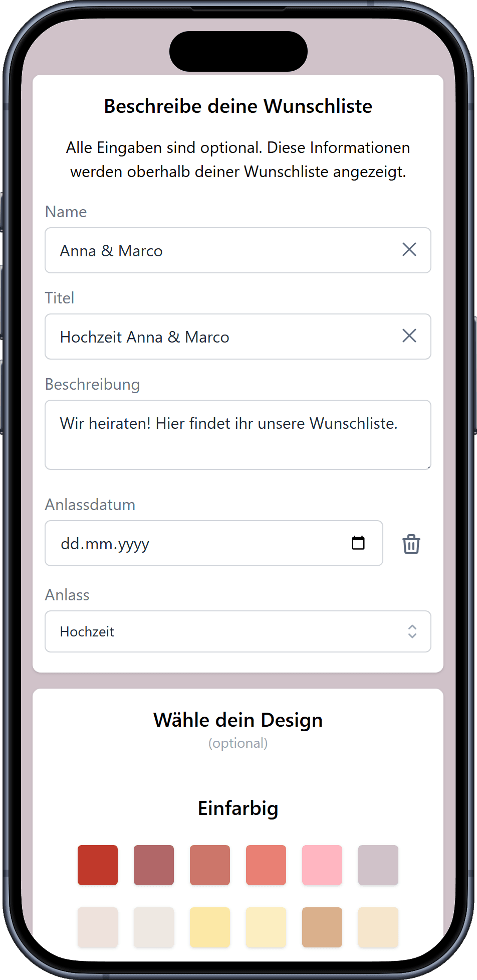 So fügt ihr Details zu eurer Wunschliste hinzu