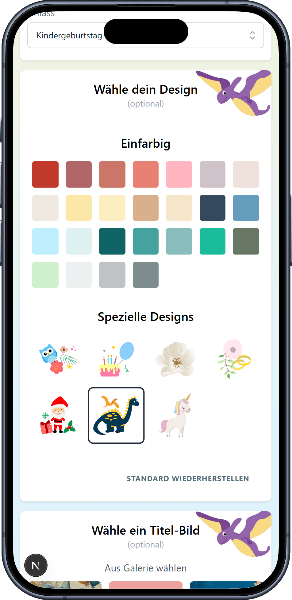 Die Designs, die du für deine Wunschliste aussuchen kannst