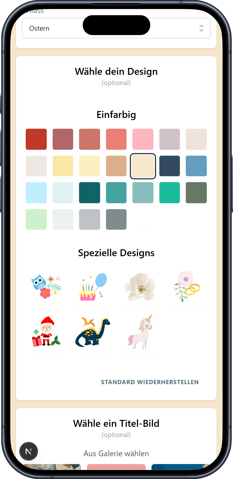 Die Designs, die du für deine Wunschliste aussuchen kannst