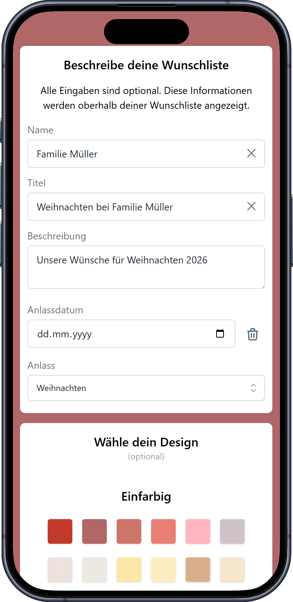 So fügst du Details zu deiner Wunschliste hinzu