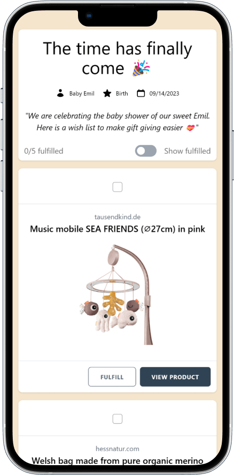 This is how your guests fulfil your wishes