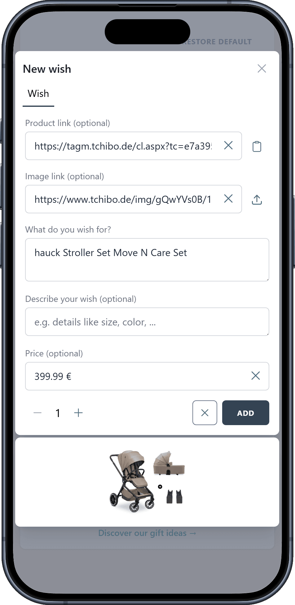 How to add wishes to your Wishlist