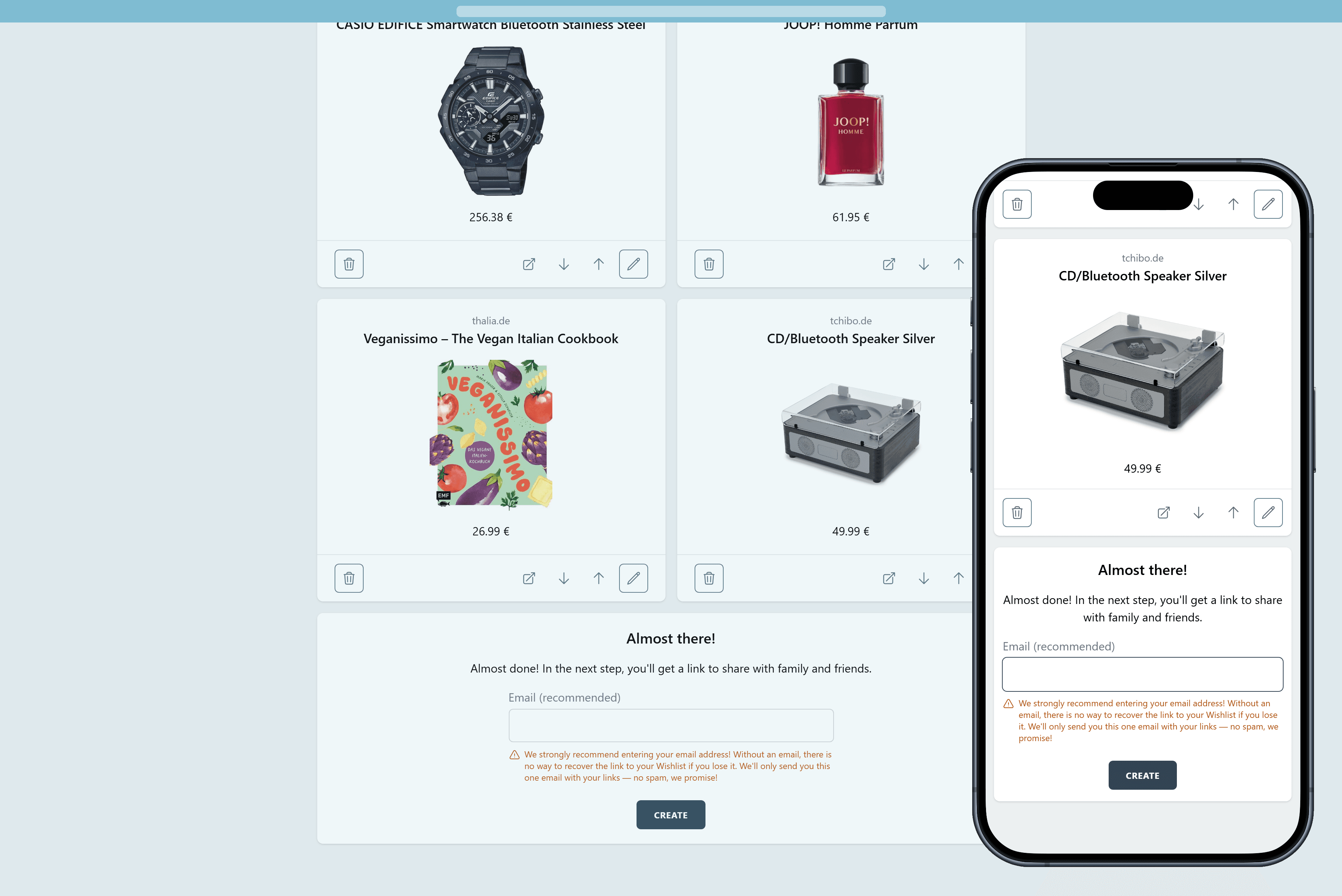 How to create your Wishlist