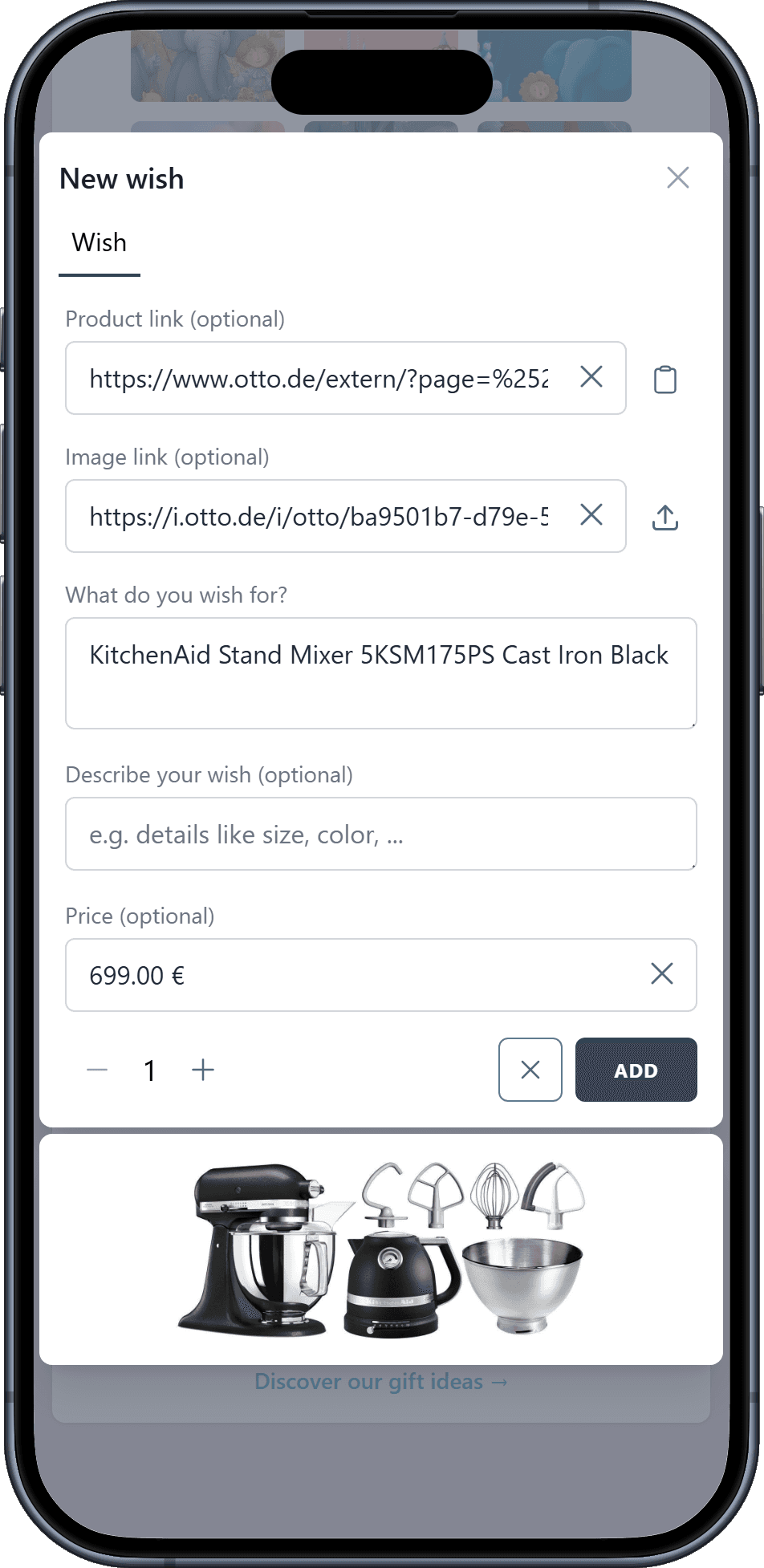 How to add wishes to your wishlist