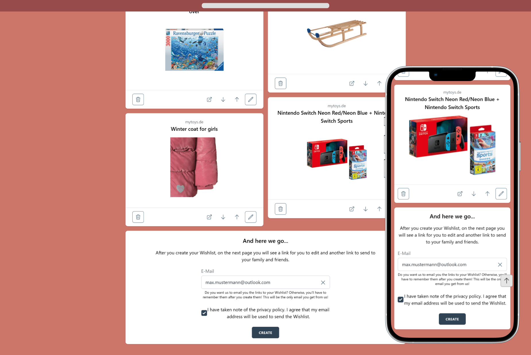How to create your Wishlist