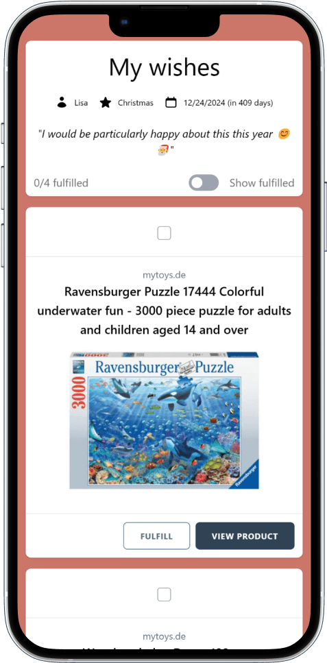 This is how your guests fulfil your wishes