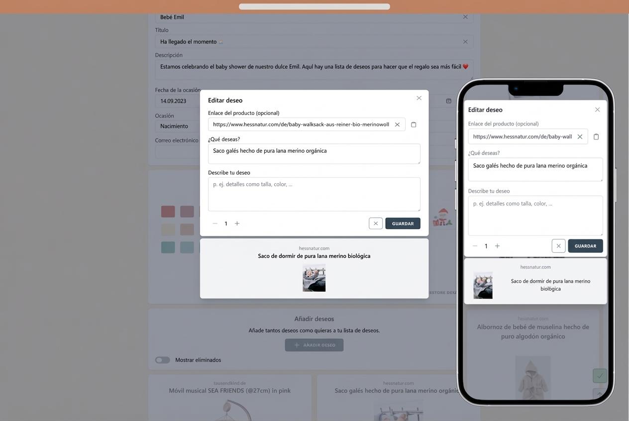 Cómo añadir deseos a tu lista