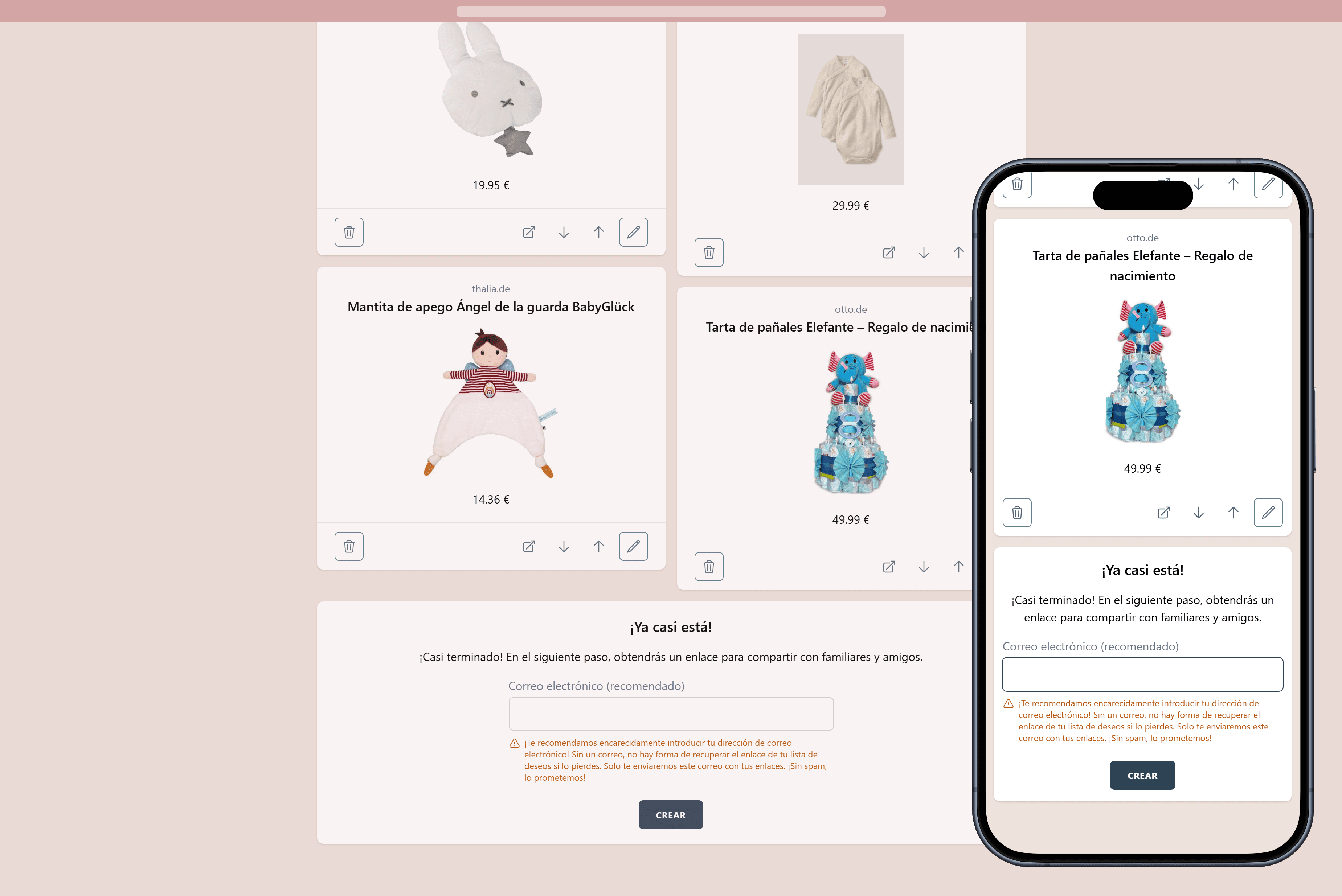 Cómo crear tu lista de baby shower