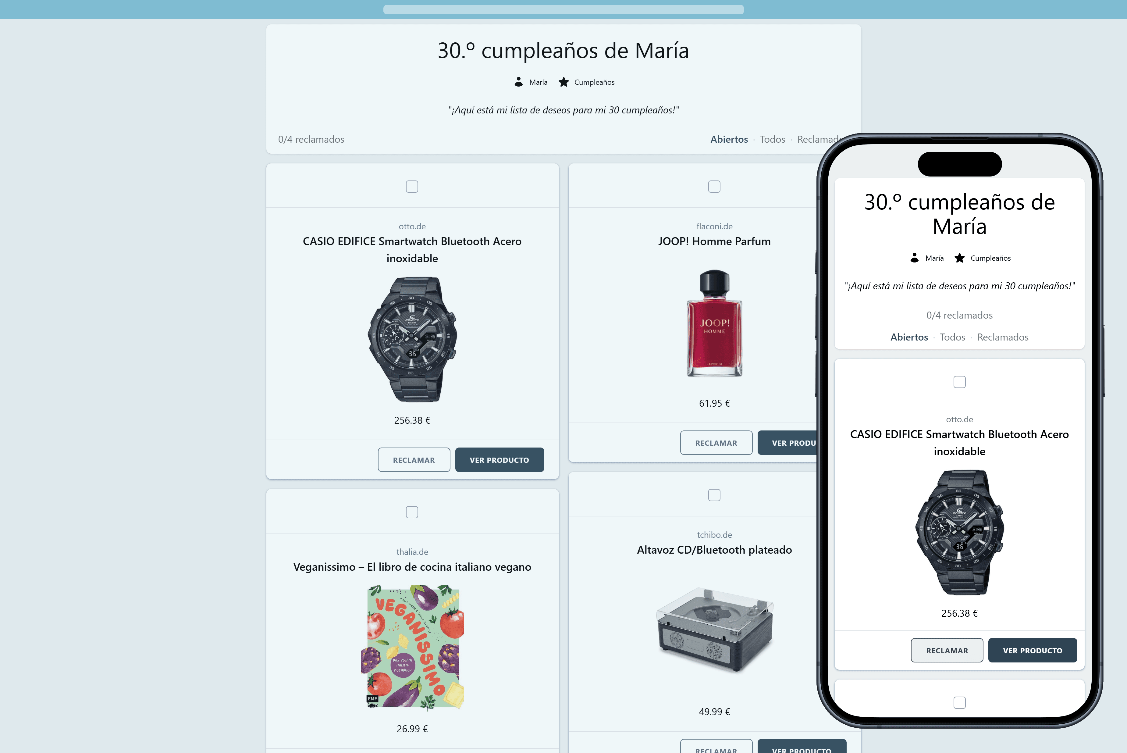 Así se ve la lista de deseos terminada para tu cumpleaños