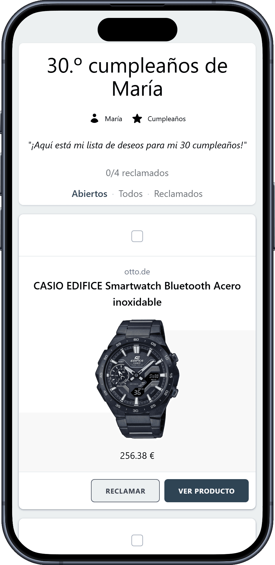 Así se ve la lista de deseos terminada para tu cumpleaños