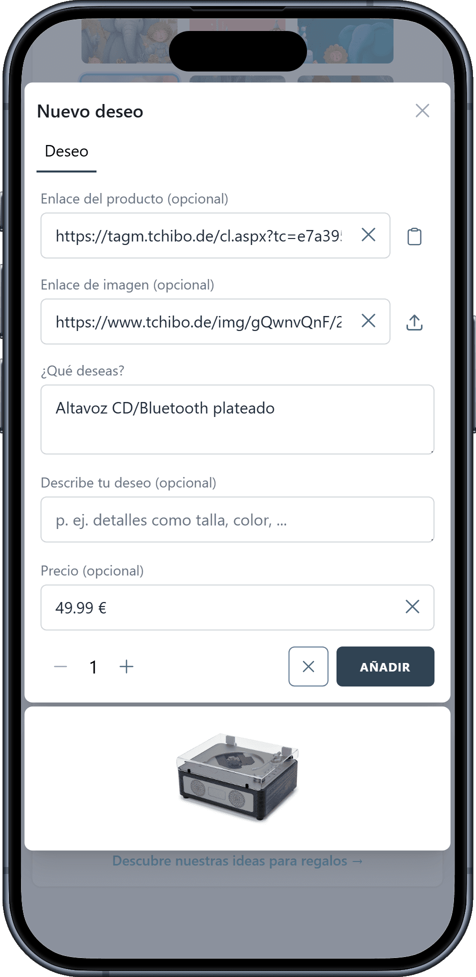 Cómo añadir deseos a tu lista