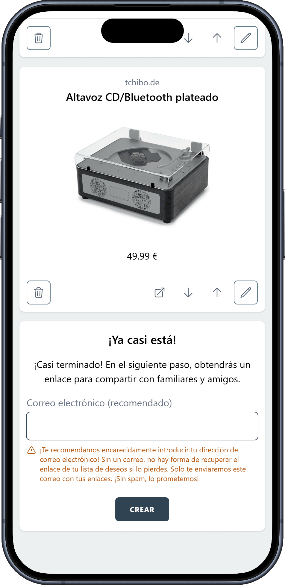 Cómo crear tu lista de deseos