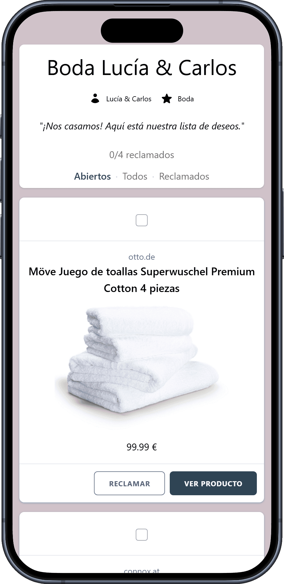 Así se ve tu lista de boda terminada