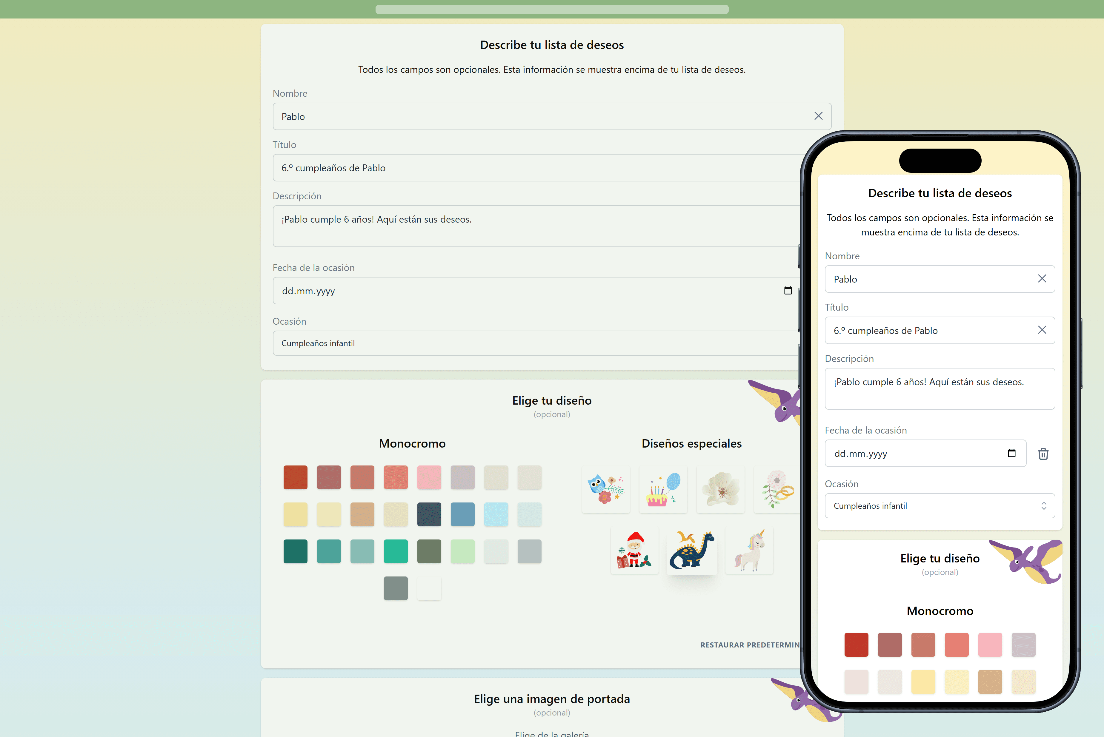 Cómo añadir detalles a tu lista de deseos