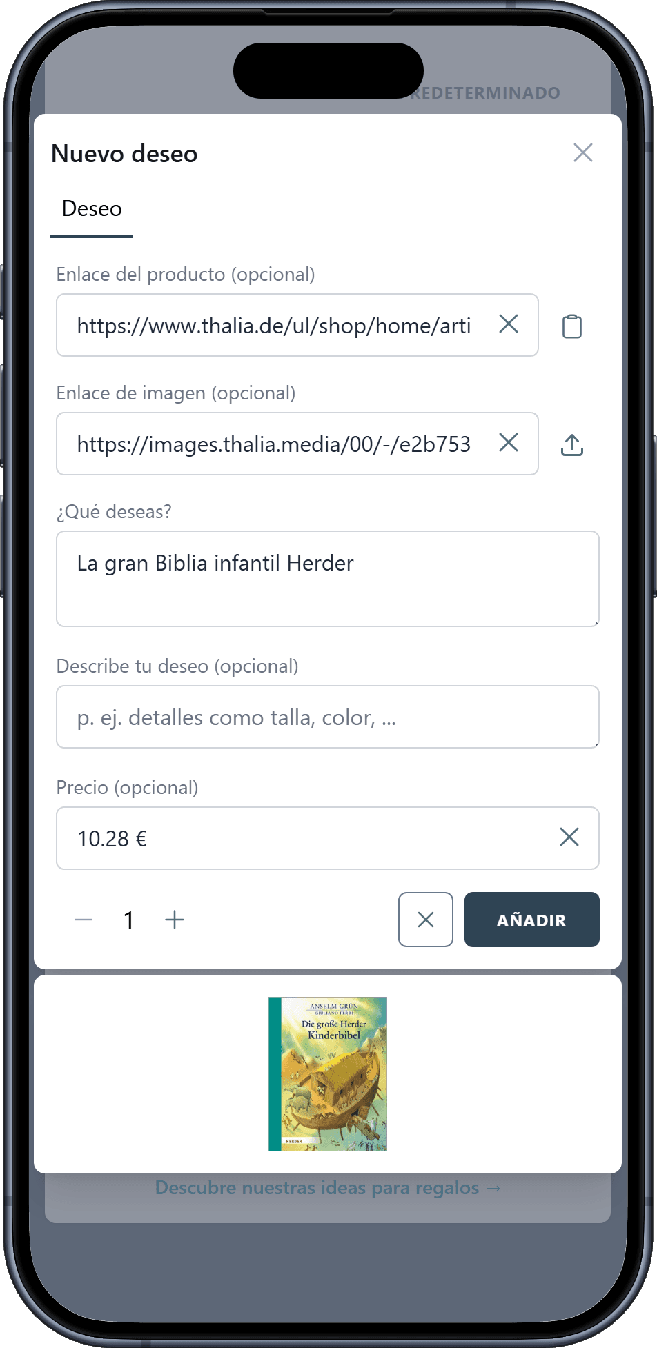 Cómo añadir deseos a tu lista