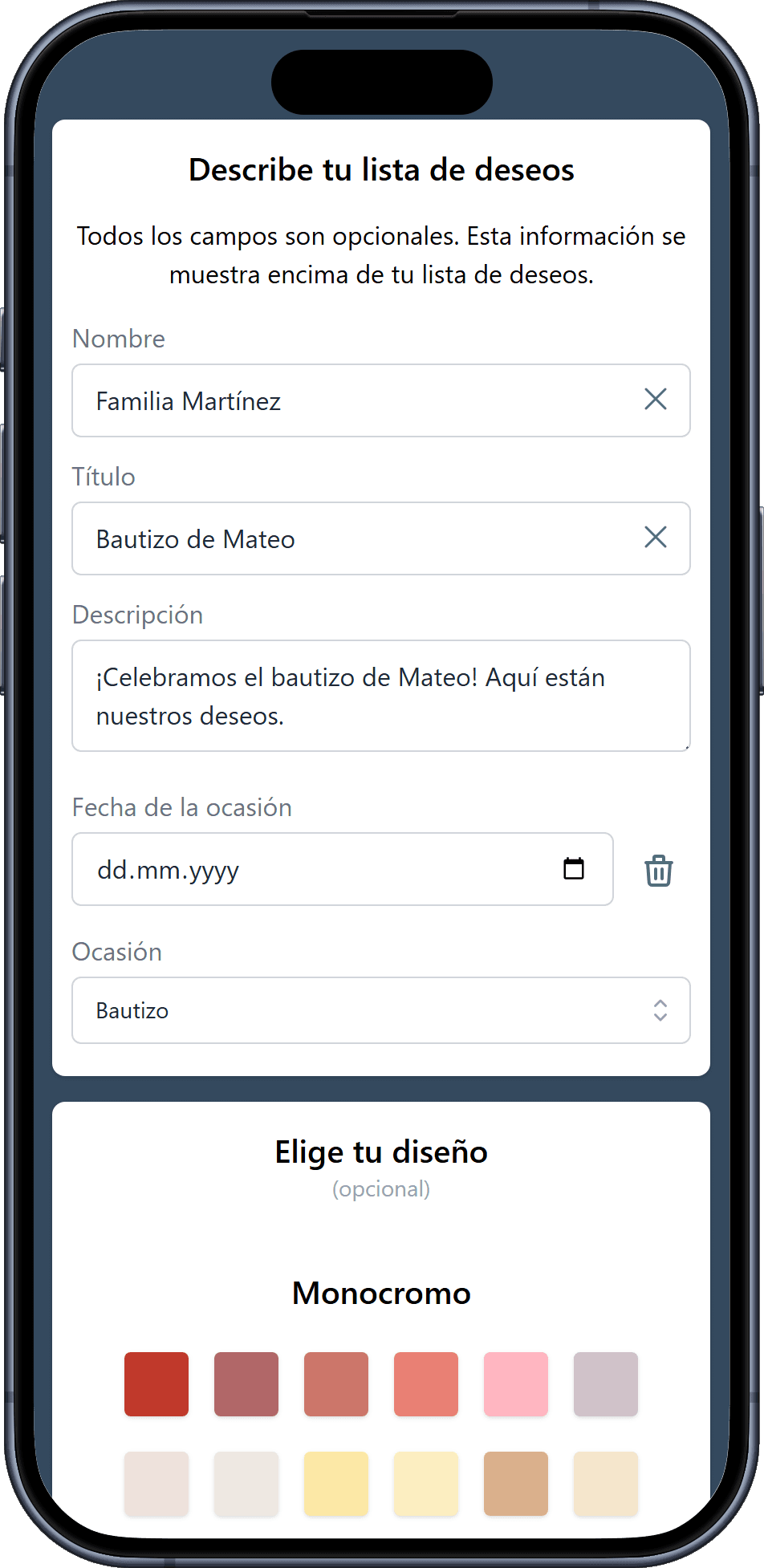Cómo añadir detalles a tu lista de deseos