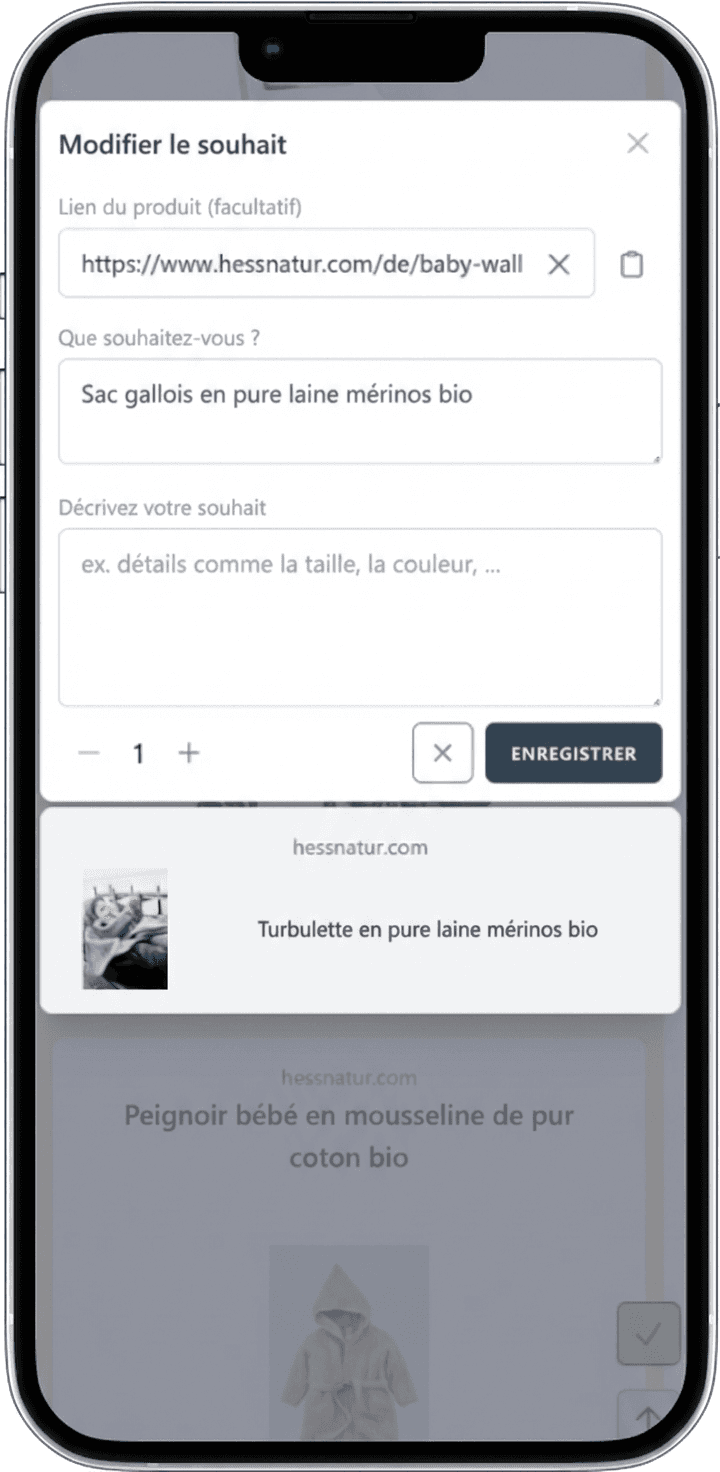 Comment ajouter des souhaits à votre liste