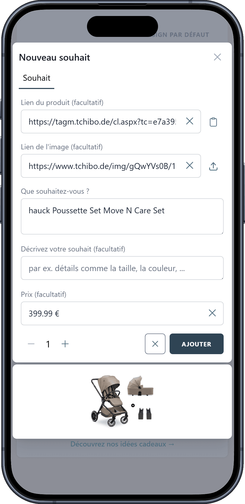 Comment ajouter des souhaits à votre liste