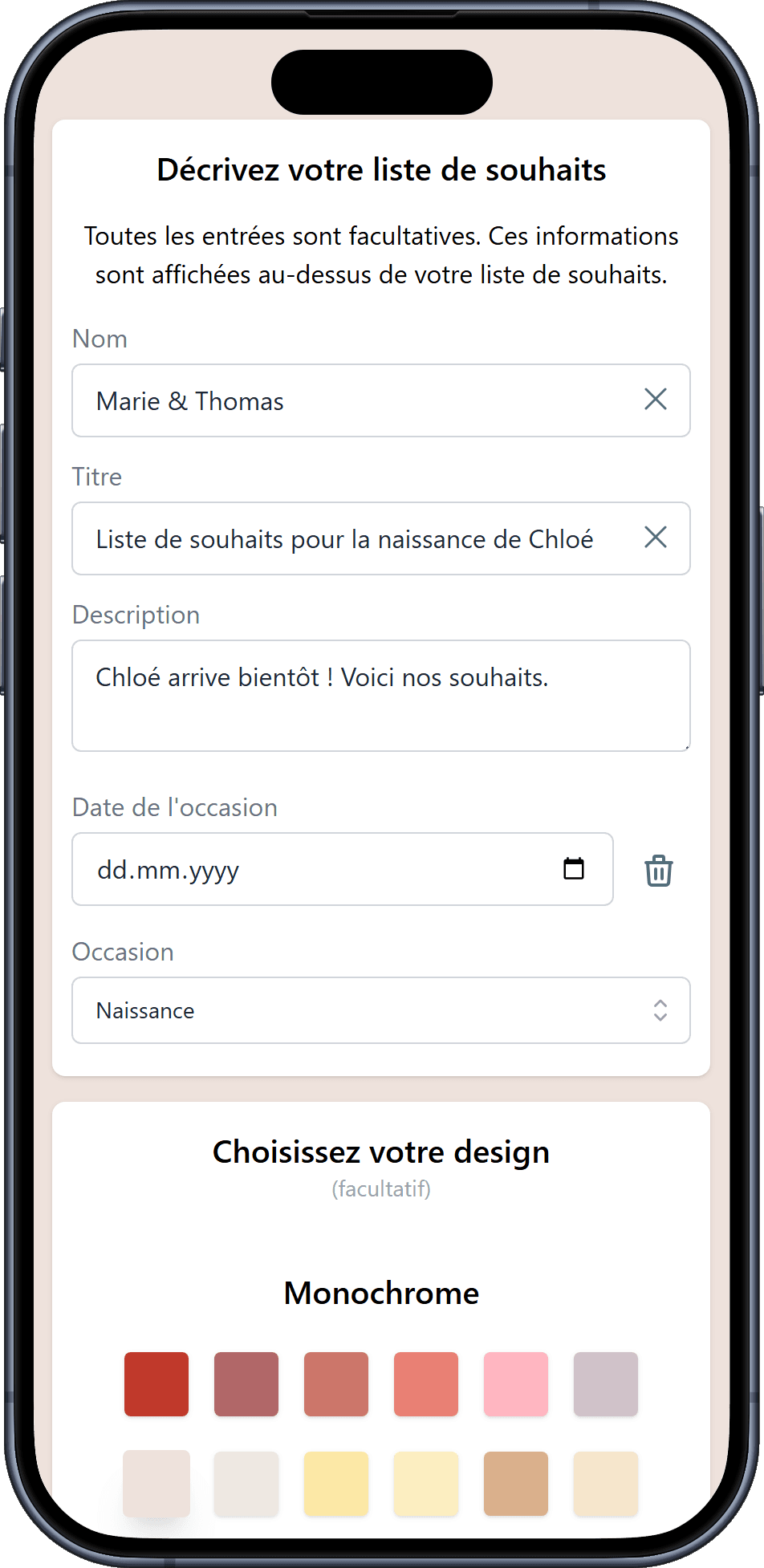 Comment ajouter des détails à votre liste de souhaits