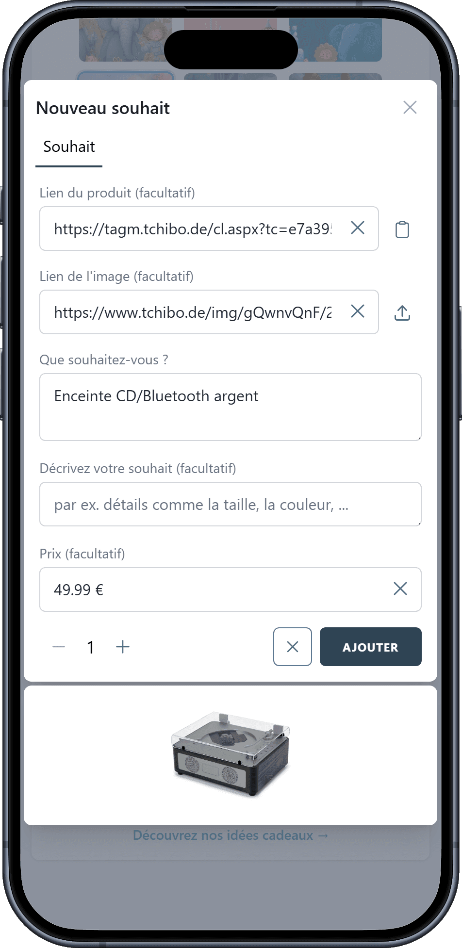 Comment ajouter des souhaits à votre liste de souhaits