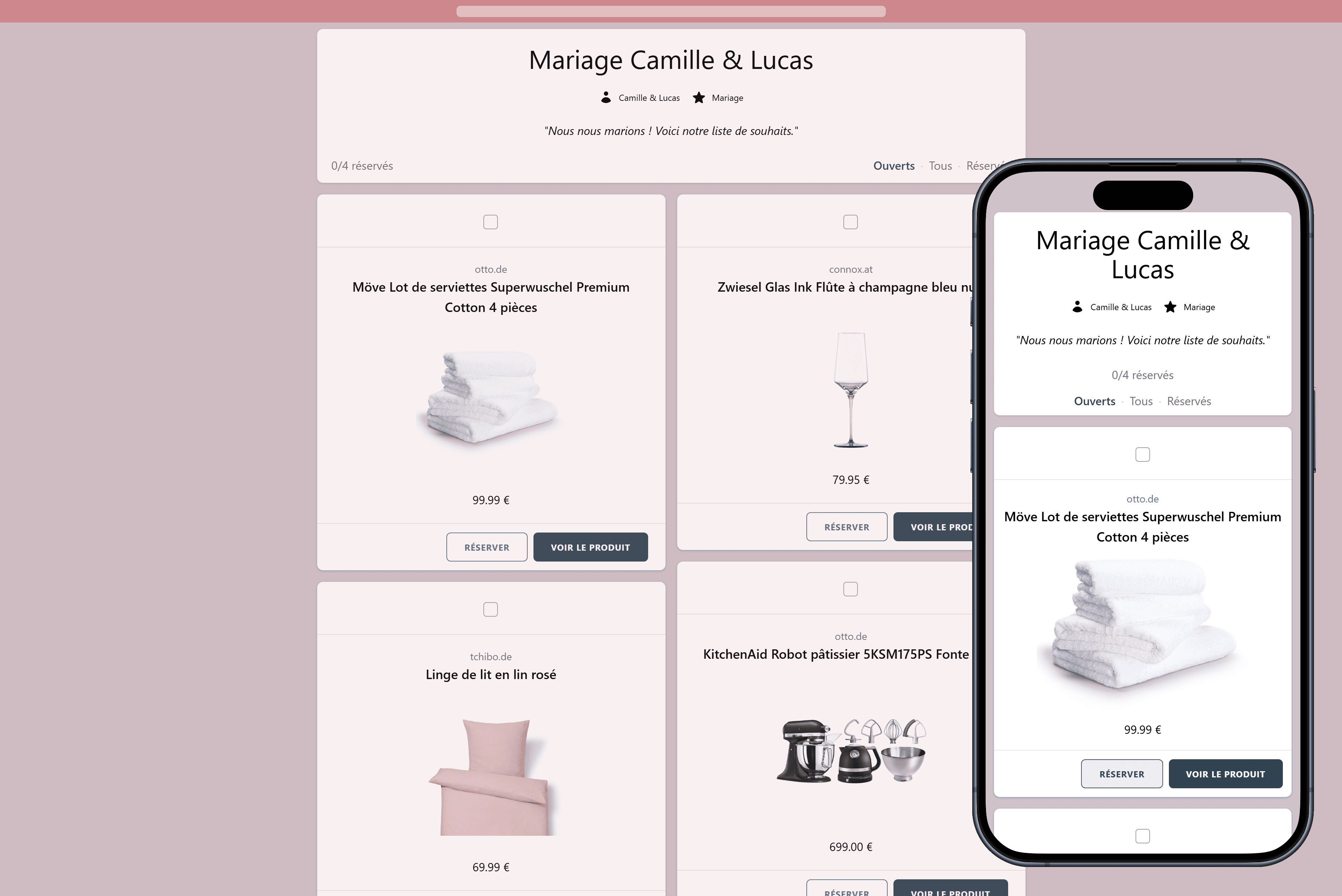 Voici à quoi ressemble votre liste de mariage terminée