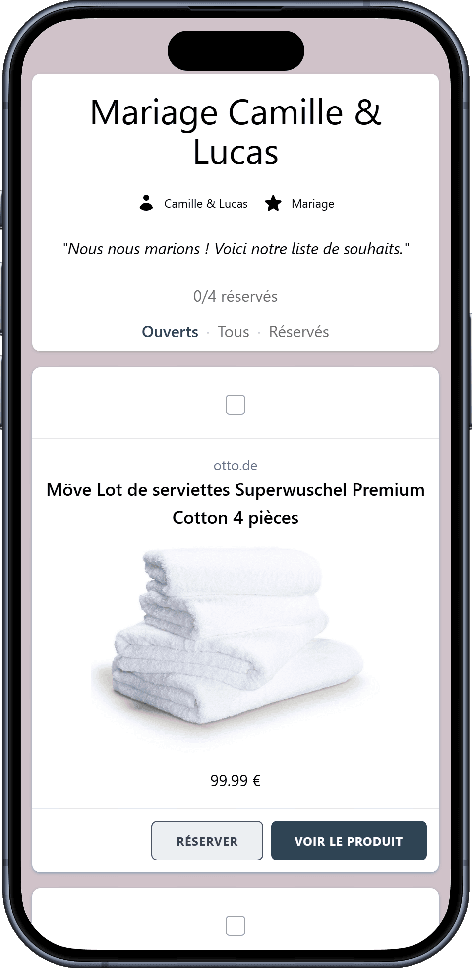 Voici à quoi ressemble votre liste de mariage terminée