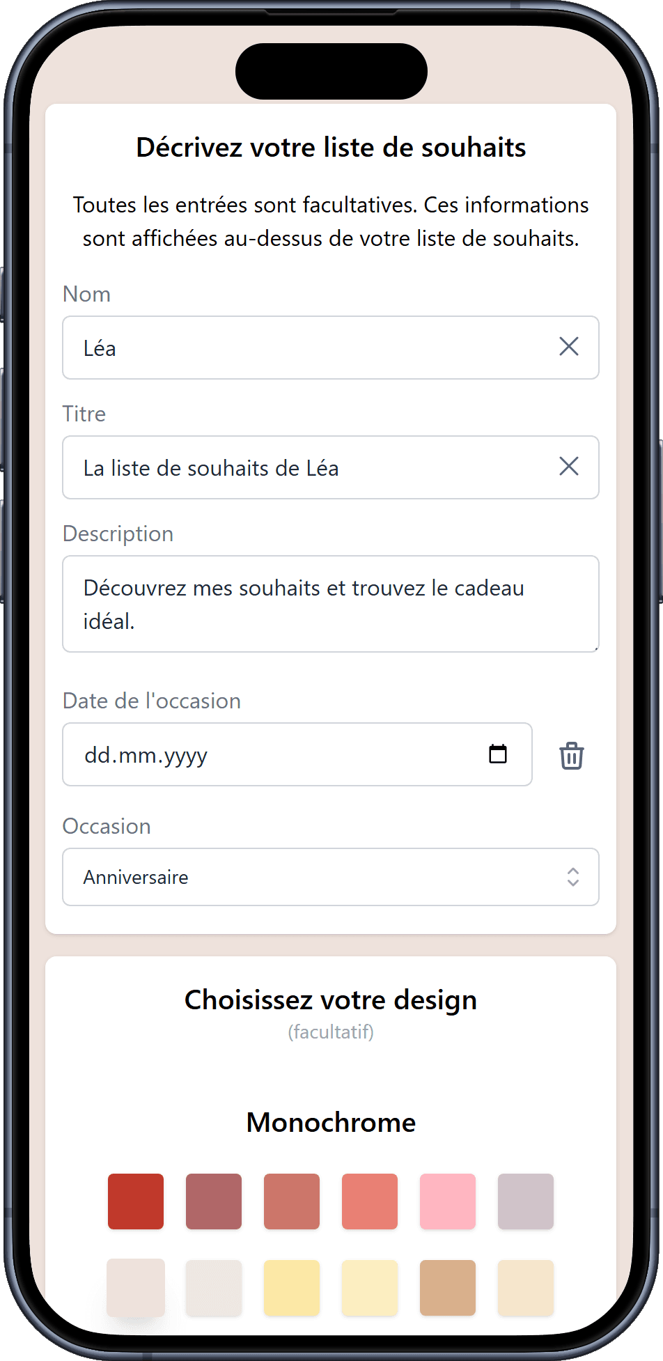 Comment ajouter des détails à votre liste de souhaits
