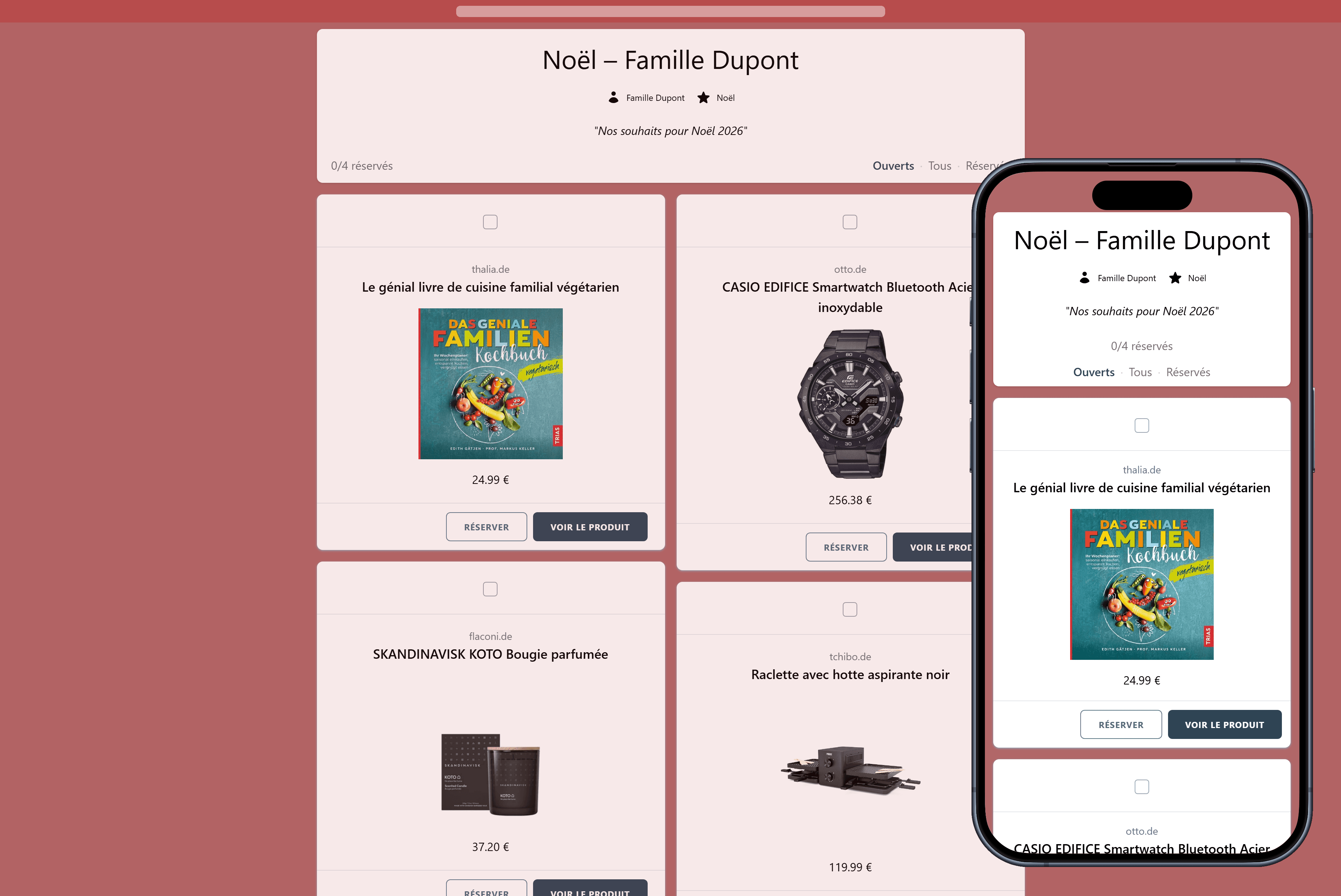 Voici à quoi ressemble votre liste de souhaits terminée