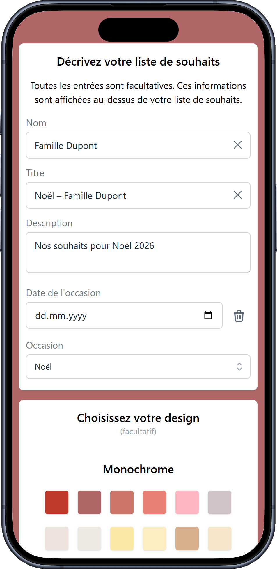 Comment ajouter des détails à votre liste de souhaits