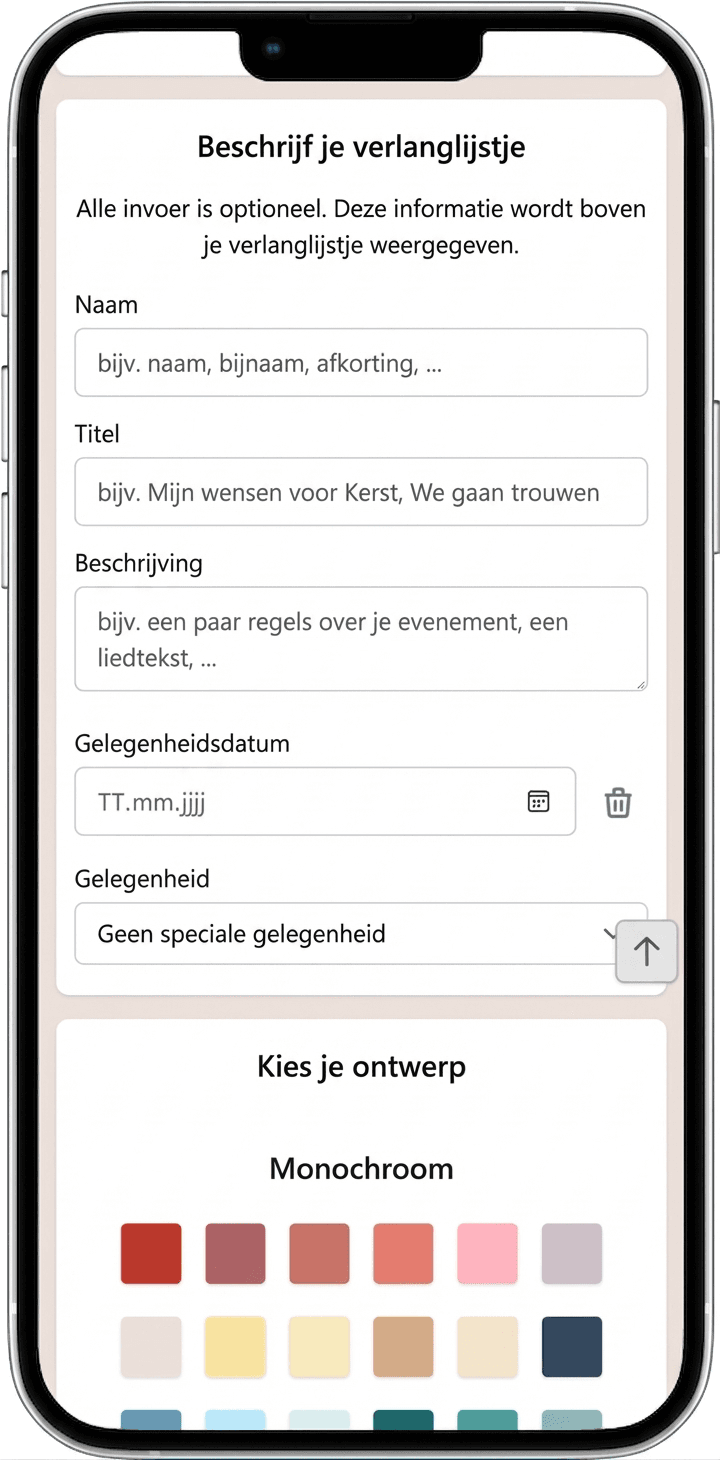 Hoe voeg je details toe aan je verlanglijst