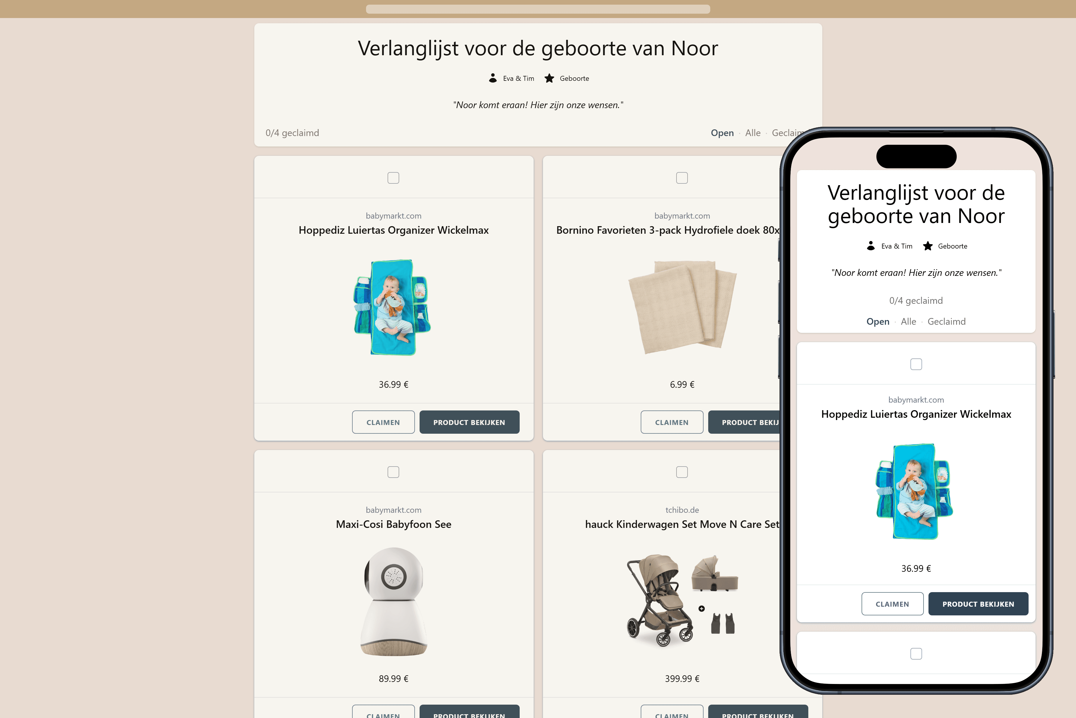 Zo ziet je voltooide verlanglijst eruit