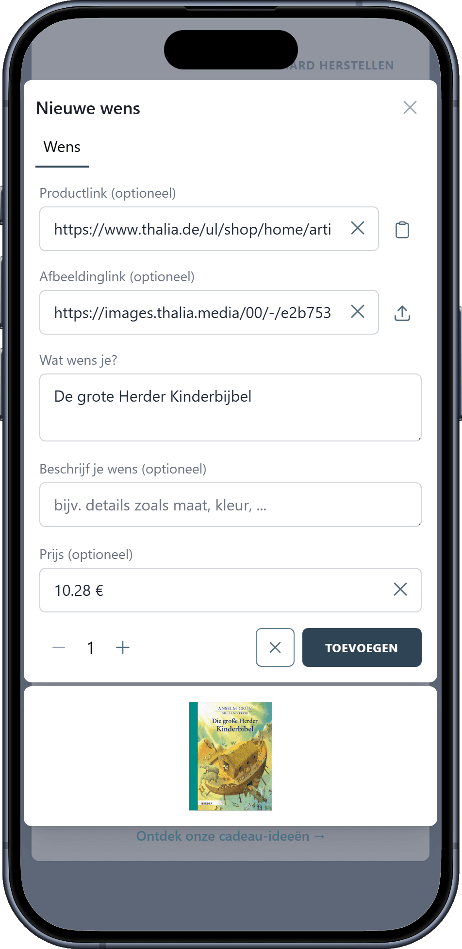 Hoe voeg je wensen toe aan je verlanglijst