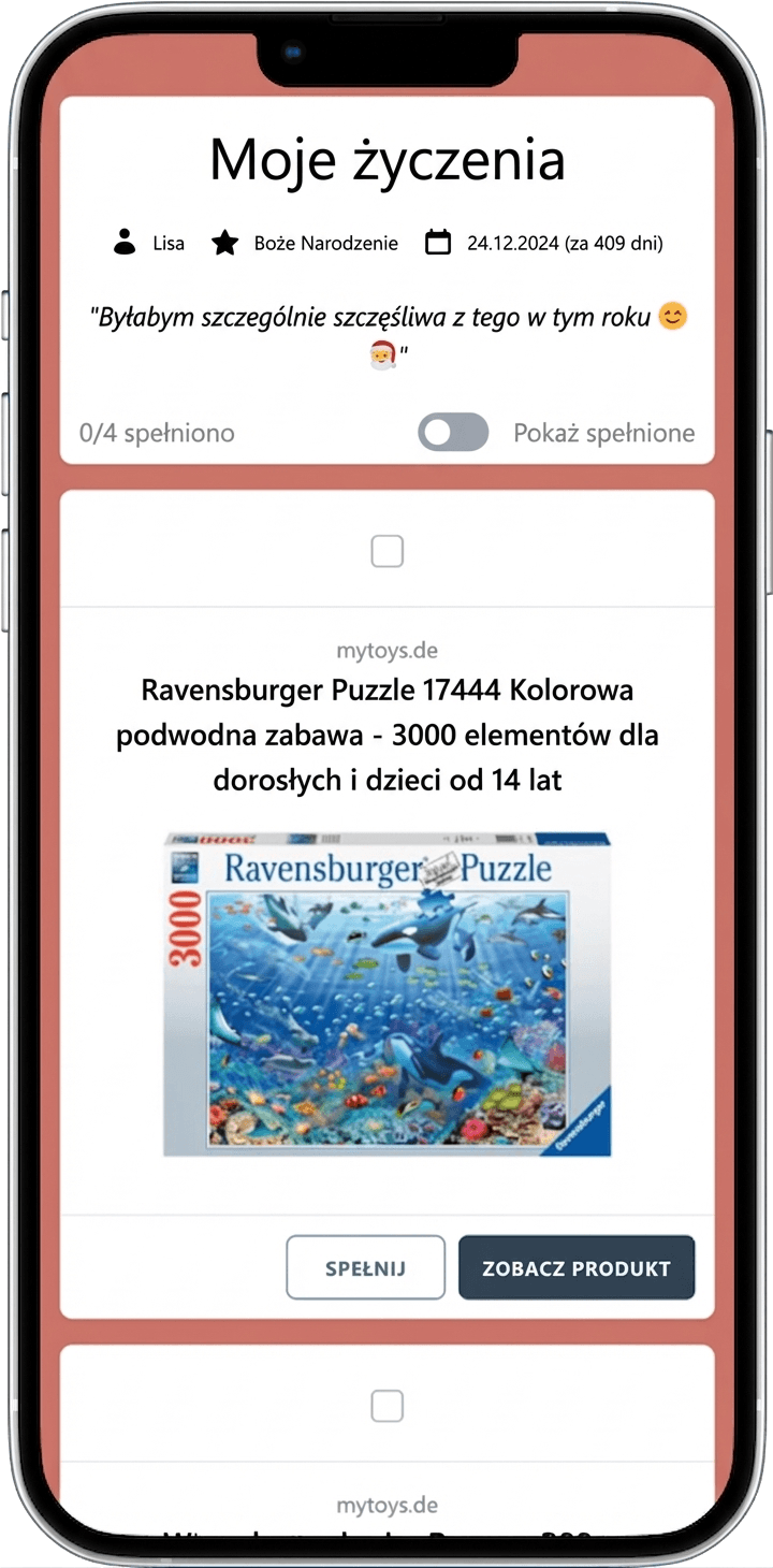 Tak wygląda Twoja gotowa lista życzeń