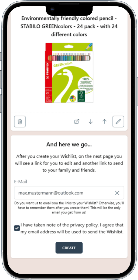 How to create your Wishlist