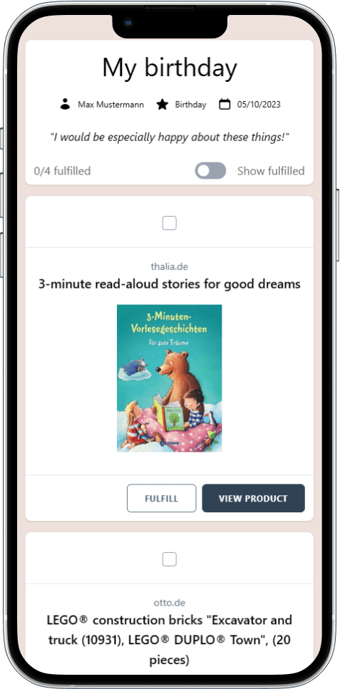 This is how your guests fulfil your wishes