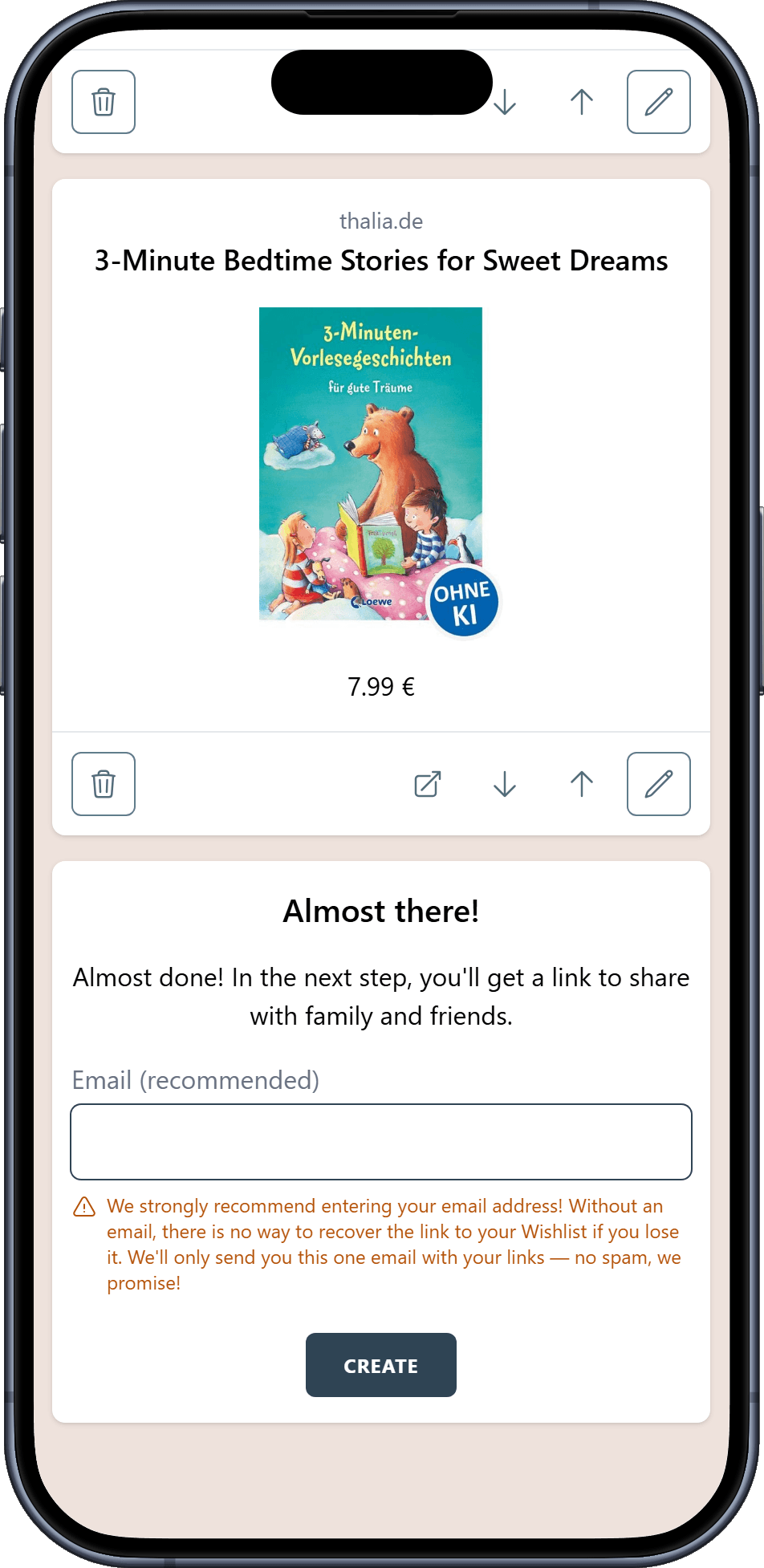 How to create your Wishlist