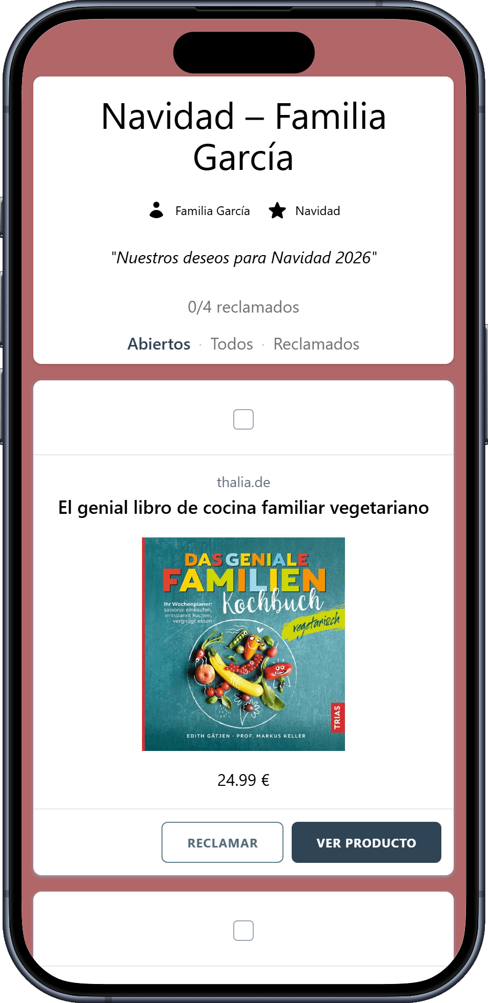 Así se ve tu lista de deseos terminada
