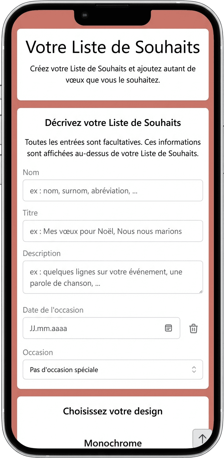 Comment ajouter des détails à votre liste de souhaits